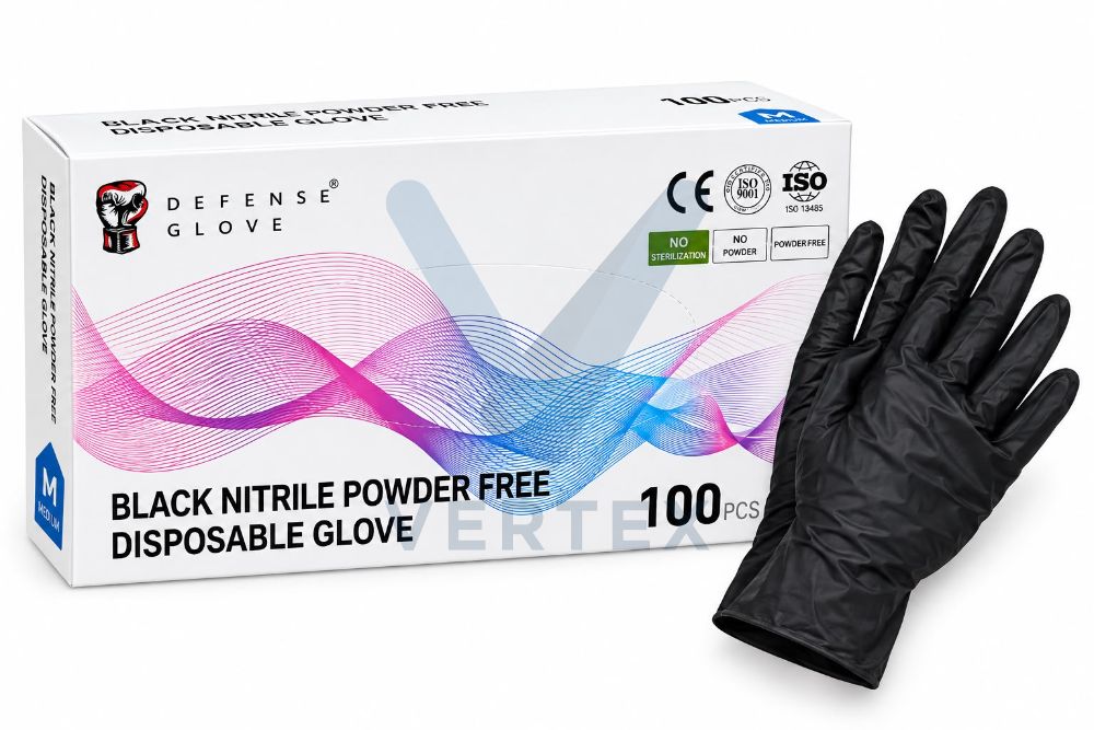 Black Nitrile Glove Powder Free 100pcs/Box
