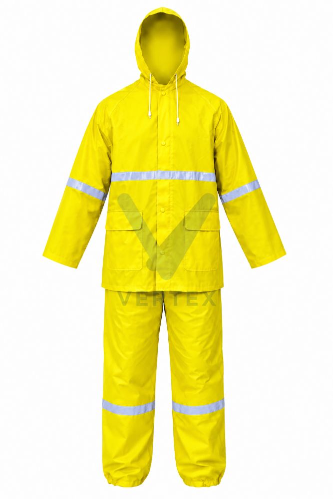 PVC Rain Coat With Reflective Strip (2pc Type)