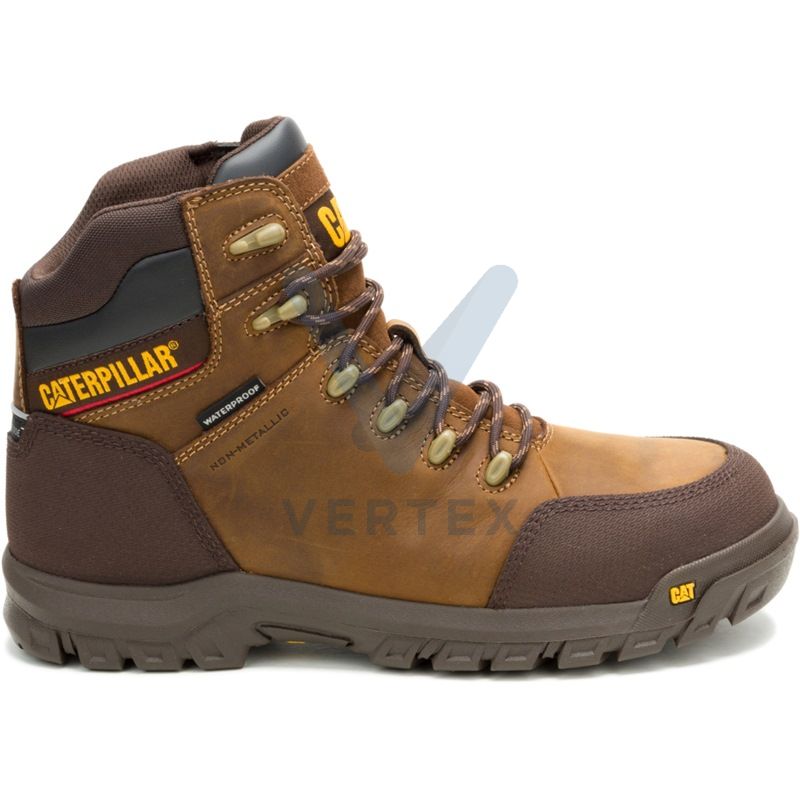Caterpillar Men's Resorption Waterproof Composite Toe Work Boot -Real Brown