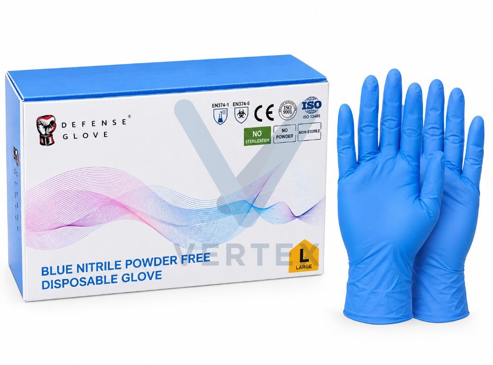 Blue Nitrile Glove Powder Free