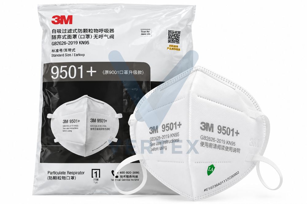 3M PARTICULATE RESPIRATOR 9501+, KN95/P2, 50PCS/PACK