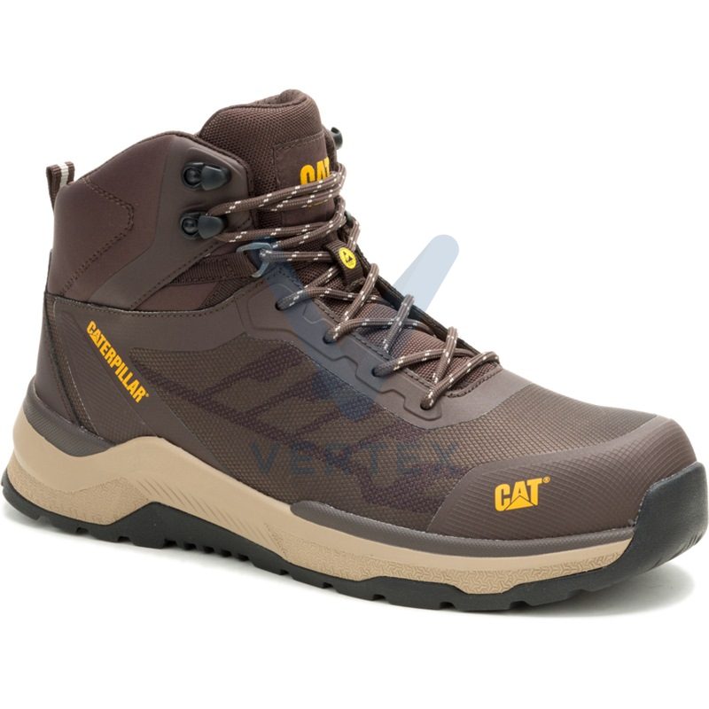 Caterpillar Inductor Mesh Mid S3S Composite Toe Sneakers Shoe- Brown