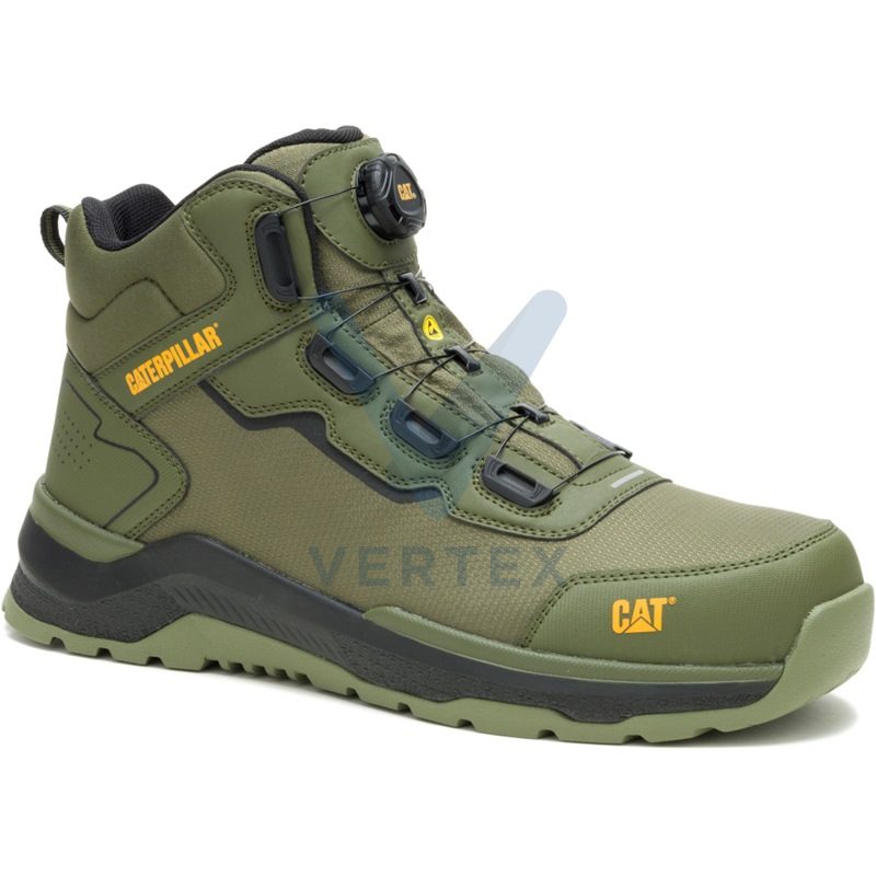 Caterpillar Inductor Tech MID S3S FO HRO SR ESD Shoe -Olive