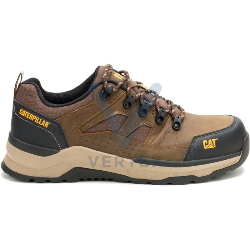 Caterpillar Inductor Leather LO S3S FO HRO ESD Shoe -Brown