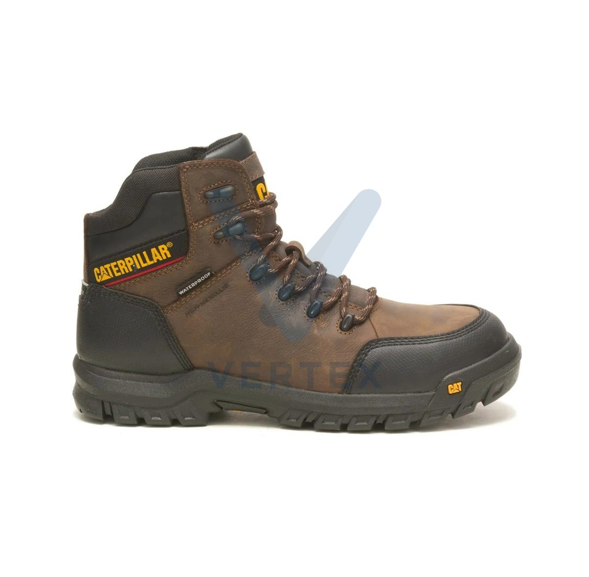 Caterpillar Resorption Waterproof Composite Toe Work Shoe -Seal Brown