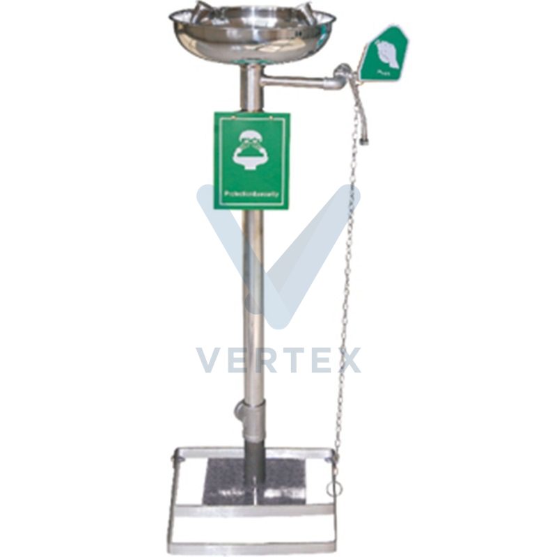 Terysafe Stainless Steel Pedestal Mounted Eye Wash