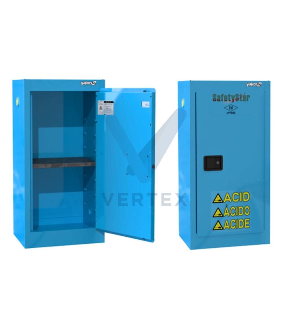 Safetystar Acid/ Corrosive Safety Cabinet 15 Gallons Blue Manual Close 1 Door