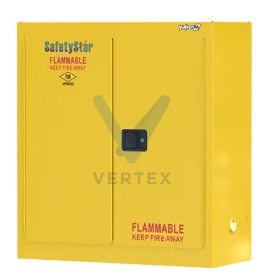 Safetystar Yellow Flammable Safety Cabinet 30 Gallons Yellow Manual Closing 2 doors