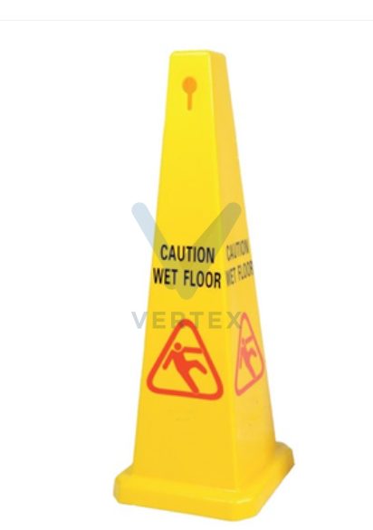 Caution Sqaure Cone - Wet Floor
