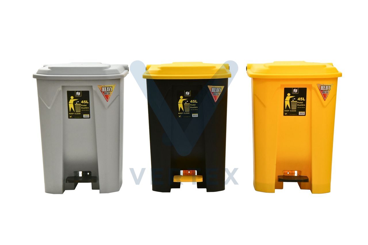 Heavy Duty Pedal Dust Bin 45L