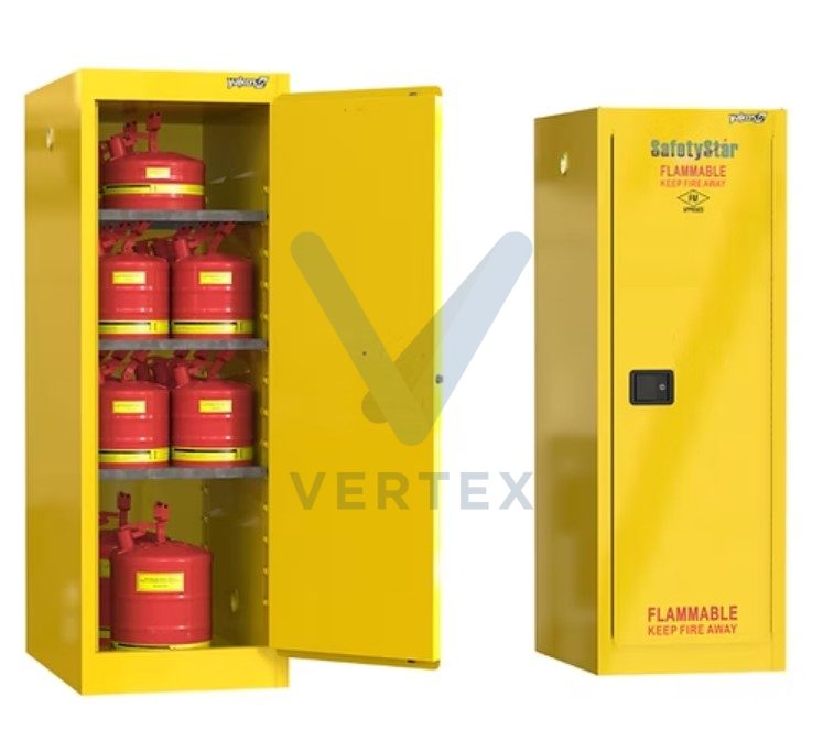 Safetystar Yellow Flammable Safety Cabinet 54 Gallons Yellow Manual Closing 1 doors