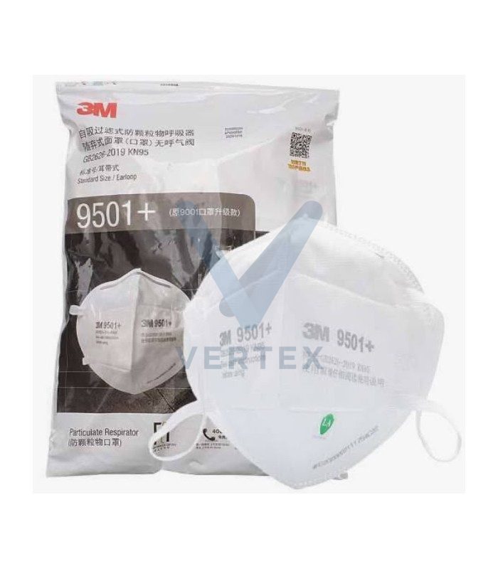 3M PARTICULATE RESPIRATOR 9501+, KN95/P2, 50PCS/PACK