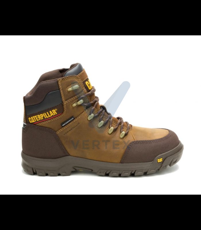 Caterpillar Men's Resorption Waterproof Composite Toe Work Boot -Real Brown